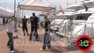 Jean-Claude Vandamme on a boat in Cannes