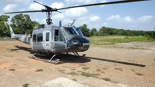 Helicóptero Bell UH-1H (Huey) Encendido Y Despegue En MDAN República Dominicana FARD
