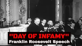 FDR INFAMY SPEECH ASKING CONGRESS TO DECLARE WAR (12/8/41) - Franklin Delano Roosevelt , WWII  24400