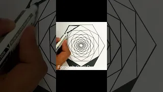 3D Geometric Drawing ✍🏻 #shorts #shortvideo #geometricalpattern #geometricpattern #geometricdesign