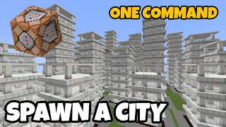 How to Spawn A City Using Commands in Minecraft!!