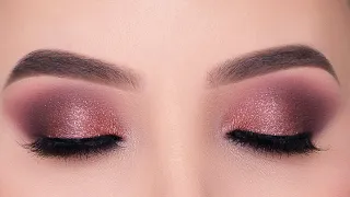 Smokey Rose Golden Eye Makeup Tutorial | Holiday Glam Look