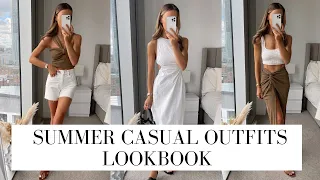 CASUAL SUMMER NEUTRAL OUTFITS LOOKBOOK