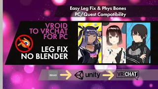 Vroid to VRchat Tutorial (PC 3.0 Avatars & Leg Fix Easy)