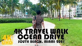 [4K] VIDEO OCEAN DRIVE MORNING WALK, SOUTH BEACH MIAMI