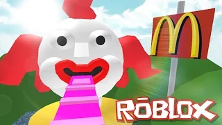 Roblox Adventures / Escape McDonalds Obby / Eaten by an Evil Clown!