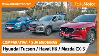 🇨🇱 Comparativa SUV medianos Chile  👐  Haval H6 /Mazda CX5/Hyundai Tucson / 🇨🇳  China vs el mundo 🌎