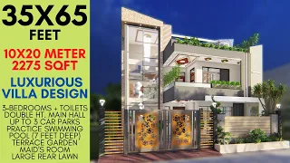 35X65 Feet Luxurious House with Large Terrace Swimming Pool & Beautiful Front & Rear Lawns | ID-091