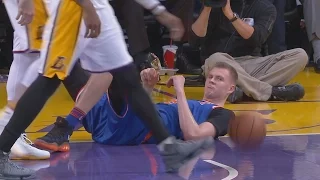 Kristaps Porzingis Hosts a Block Party! 7 Blocks Knicks vs Lakers