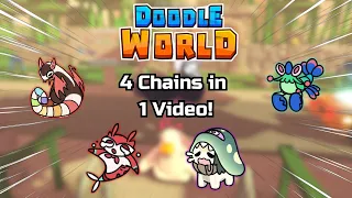 4 Chains in 1 video! Doodle World Chaining