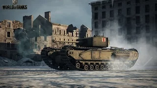 World of Tanks Blitz Churchill 1   Class1 Mastery Game Plus Top Gunner