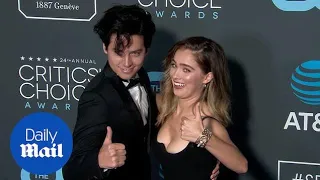 Haley Lu Richardson and Cole Sprouse at 2019 Critics' Choice