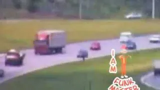 VW bus crashes into truck