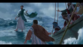 Jesús camina sobre las aguas (San Mateo 14, 25-29). Pinceladas del Evangelio 22.