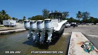 42' Hydra Sports Repowered with Quad 350HP Suzuki by Atlantic Marine