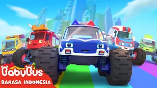 Lima Truk Monster Besar | Belajar Kendaraan | Mobil Monster | Lagu Anak | BabyBus Bahasa Indonesia