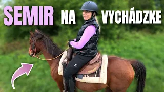 Vychádzka na Semirovi🐴s Axelom sme ušli búrke ⚡ | jazdenie - jízda na koni | videa o koňoch - koních