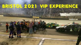 Bristol 2021 VIP Pass Experience | Kevin Harvick vs Chase Elliott Altercation  Pit Road View