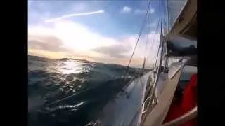 Adams 13 sailing yacht Break free in Bass strait