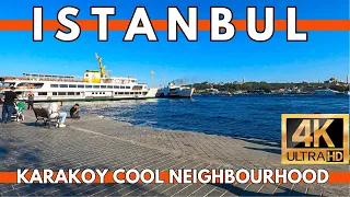 Beautiful Day In Istanbul Karaköy Cool Neighbourhood | 4K Walking Tour | 19 September 2023