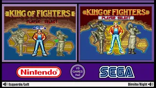 Fatal Fury: King of Fighters (Super Nintendo VS Sega Genesis)Ao Vivo Comparison Gameplay