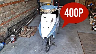 купили скутер ямаха за 400 гривен , делаем мотор восстановление скутера , yamaha axis !!!