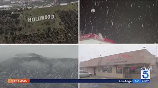 KTLA 5 News Team Coverage: Winter storm dumps snow on SoCal with more to come