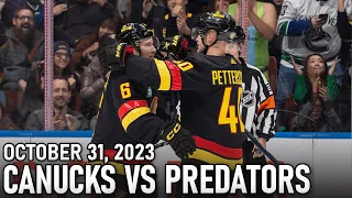 PETTERSSON HAT TRICK // Canucks vs Predators Post-Game