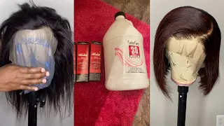 How to Dye Hair Burgundy | No Bleach | Beginner Friendly | Aqua_diva