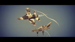 Duel between F-16 and Su-27 | War Thunder simulator battles