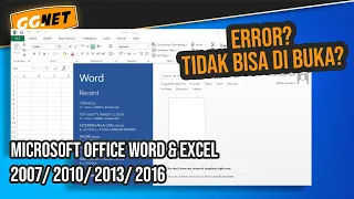 2 Cara Mengatasi Microsoft Office Word dan Excel Error Tidak Bisa di Buka