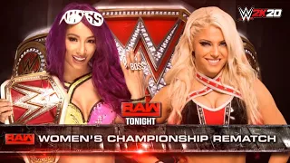 Sasha Banks vs Alexa Bliss [Raw, August 28, 2017] (WWE 2K20)