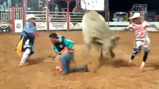 Vídeo mostra pisão de touro que matou peão durante rodeio em Guaimbê