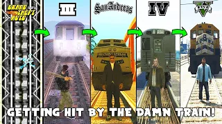 GETTING HIT BY THE DAMN TRAIN in GTA games 🚂