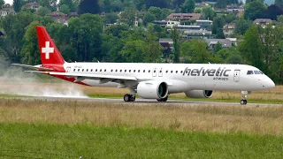 Brand New!! Helvetic Airways Embraer E195-E2 Take-Off at Bern