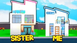 SISTER vs BROTHER BLOXBURG 5X5 HOUSE BUILD OFF (Roblox)