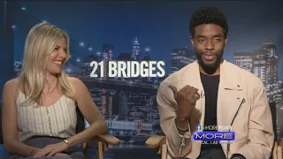 "21 Bridges" interview with Chadwick Boseman & Sienna Miller