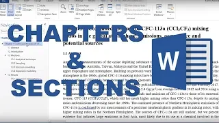 How to make chapters, sections and subsections in word