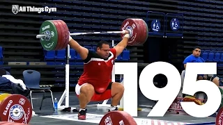 Mohammed Ehssan 195kg Snatch 2015 World Weightlifting Championships Training Hall