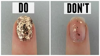 HOW TO APPLY GLITTER NAIL POLISH - DO's and DONT's