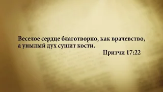 "3 минуты Библии. Стих дня" (2 октября Притчи 17:22)