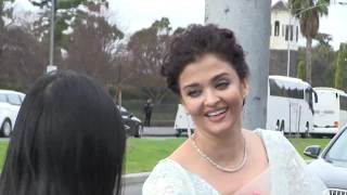 'Indian Celebrity Aishwarya Rai greets fans outside Melbourne hotel' 12/8/17