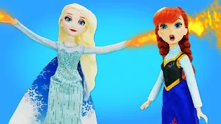 Видео для детей. Злая кукла Эльза Холодное Сердце - Олаф против Эльзы! Видео КУКЛЫ для девочек
