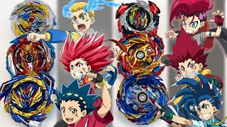 PROTAGONIST SHOWDOWN! | Epic Beyblade Burst Battle [Valt VS Aiga VS Drum VS Asahi Brothers VS Bell]