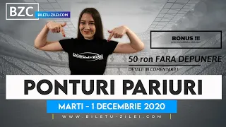 Ponturi pariuri sportive 01.12.2020