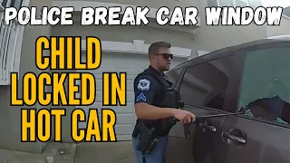 Dramatic Rescue: Police Save Child Trapped in Hot Car!