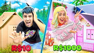 24 HORAS EM UMA CASA DE 10, 100 OU 1.000 REAIS! Desafio