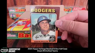 2024 Topps Heritage Baseball 6 Box Half Case Break #9