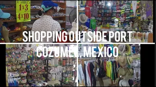 SOUVENIR SHOPPING OUTSIDE PORT COZUMEL, MEXICO JULY 21, 2022