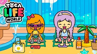 I Spend a Crazy Pool Day with my Posh Friend! Toca Boca Life World